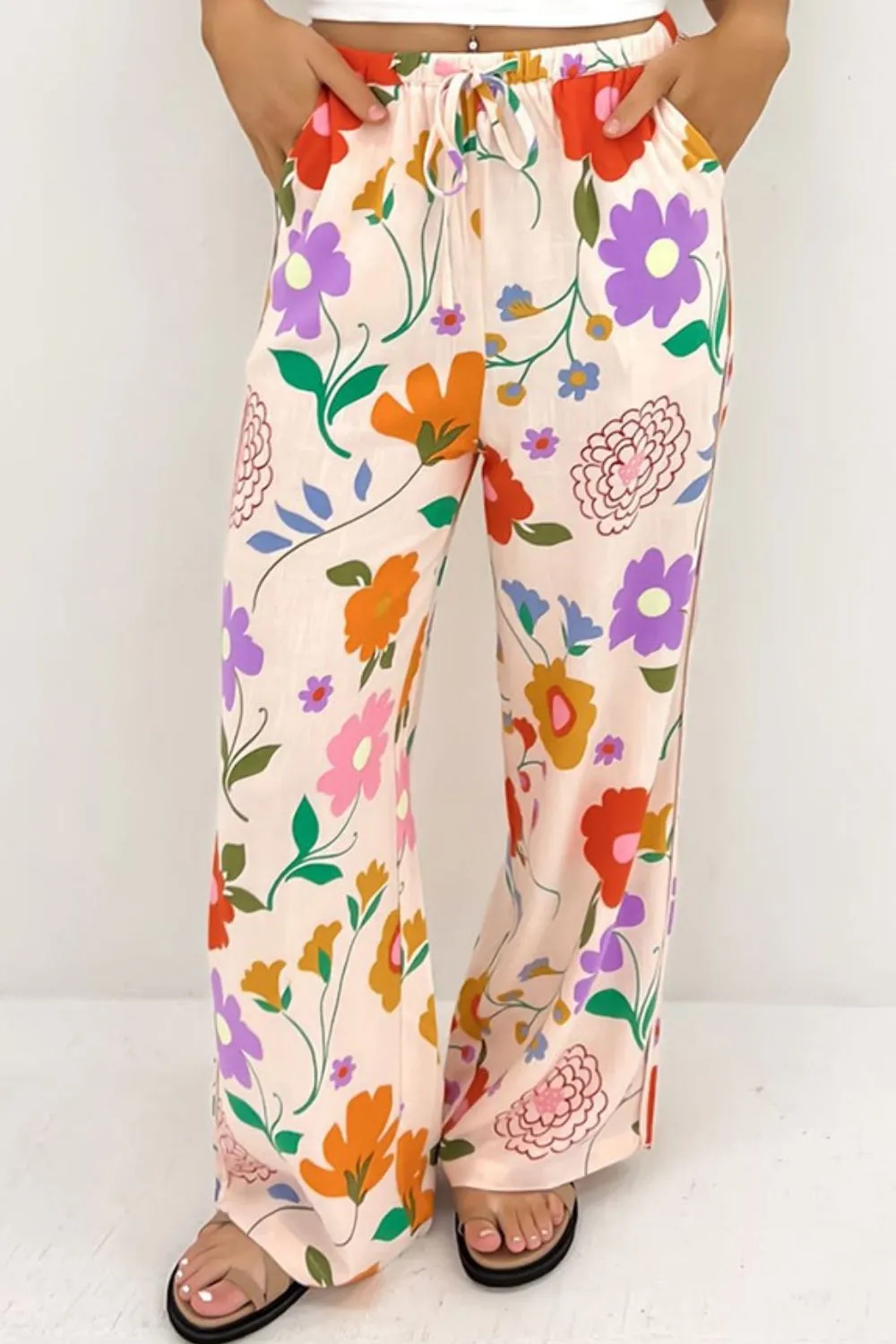 🌸 Drawstring Printed Pants with Pockets 🌸