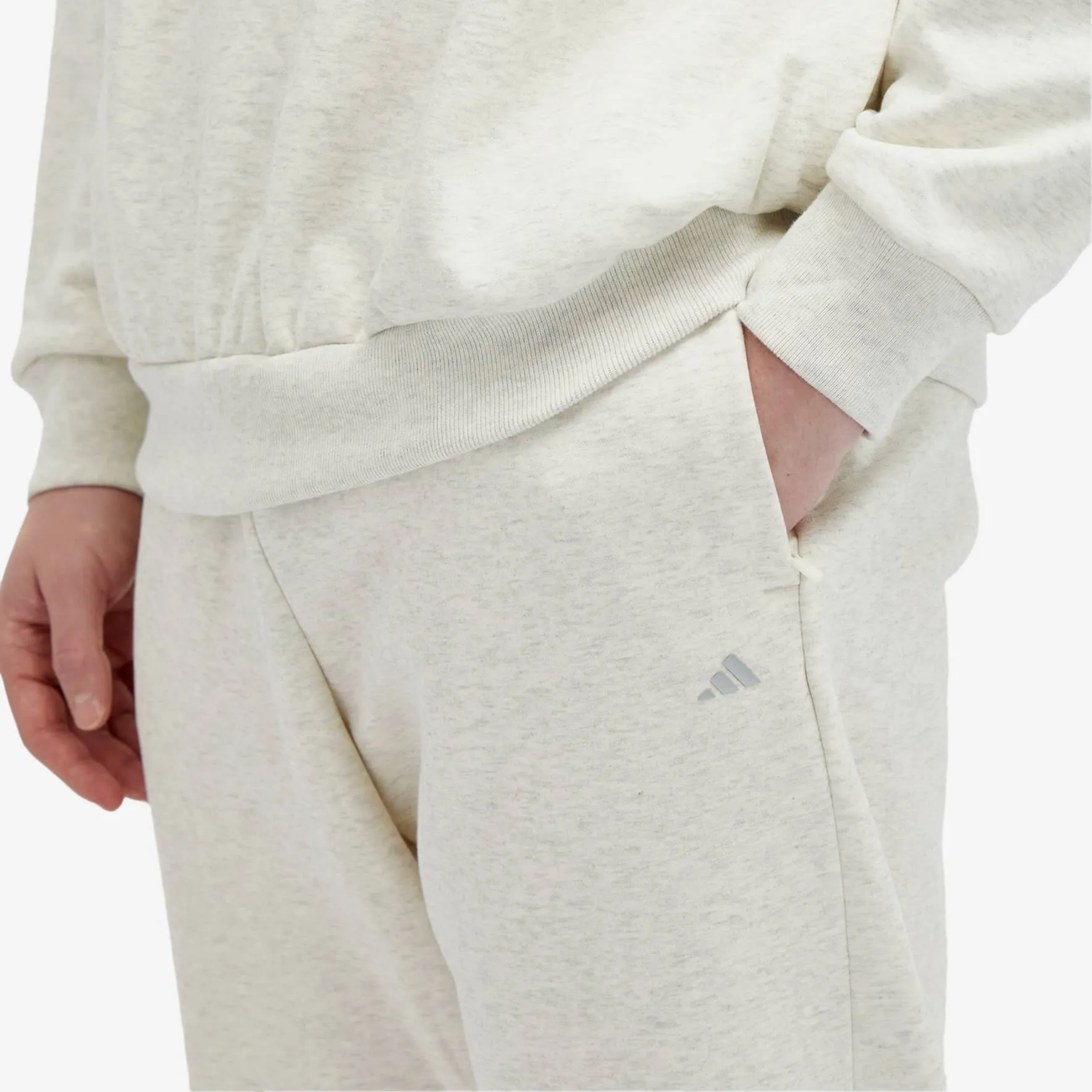 Adidas Basketball Joggers, Creamy White