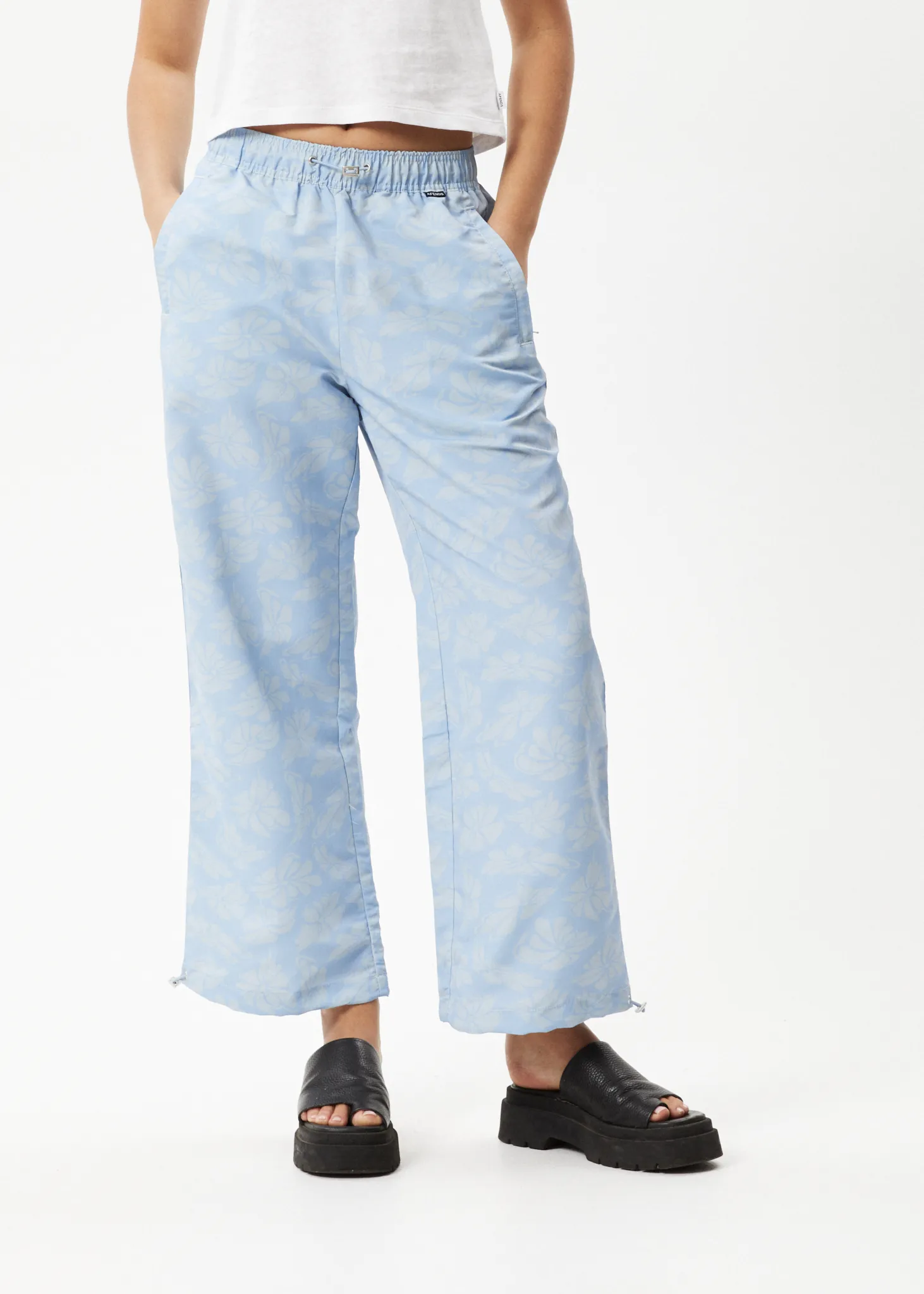 AFENDS Womens Underworld - Spray Pants - Powder Blue