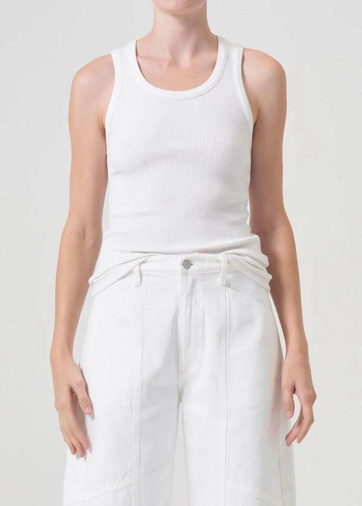 AGOLDE Poppy Tank Top - White