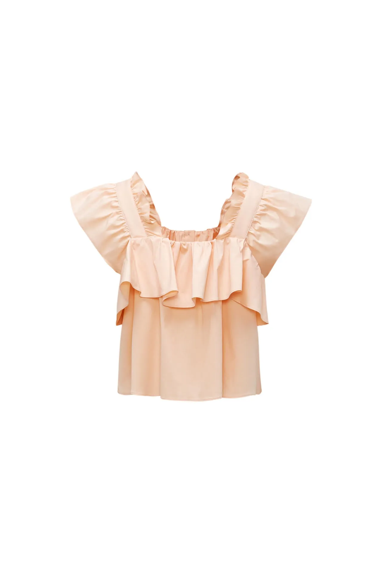 Anti UV A-line Ruffled Shirt