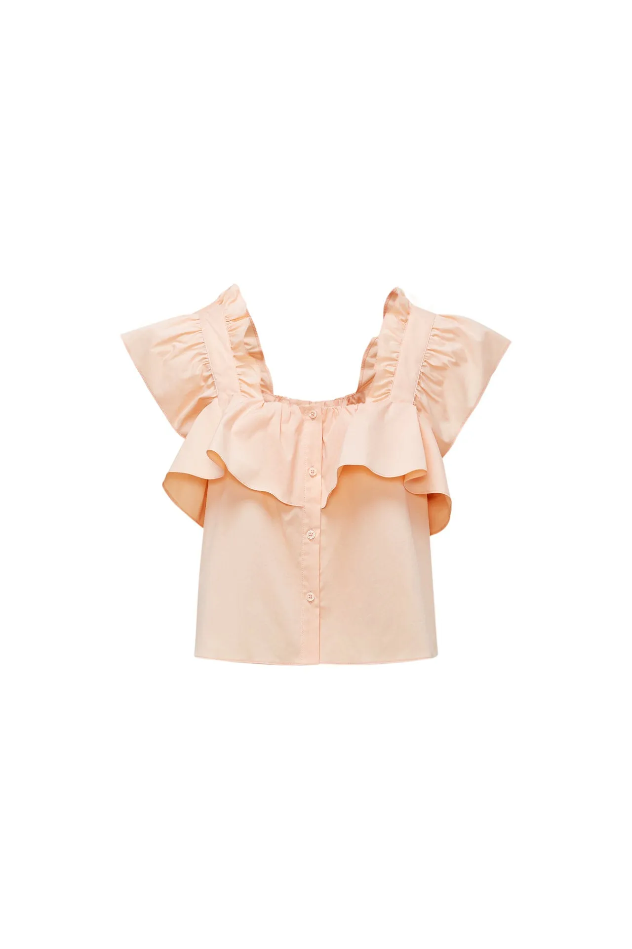 Anti UV A-line Ruffled Shirt