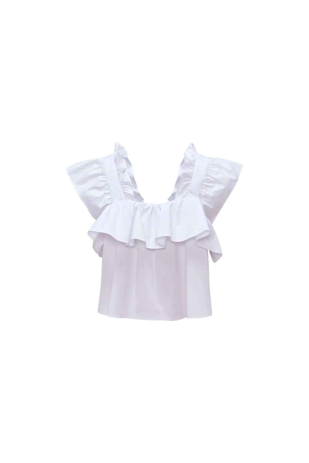 Anti UV A-line Ruffled Shirt