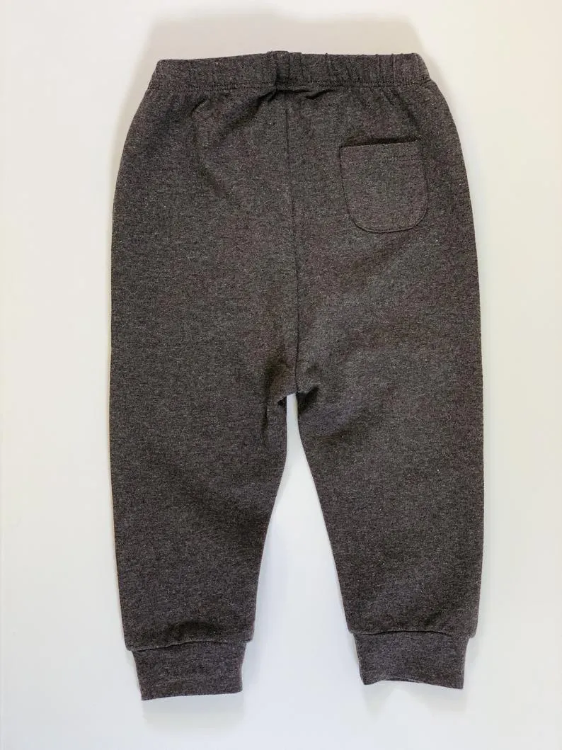 Baby Drawstring Baby Jogger Pants (Organic Cotton) - 4 Colors