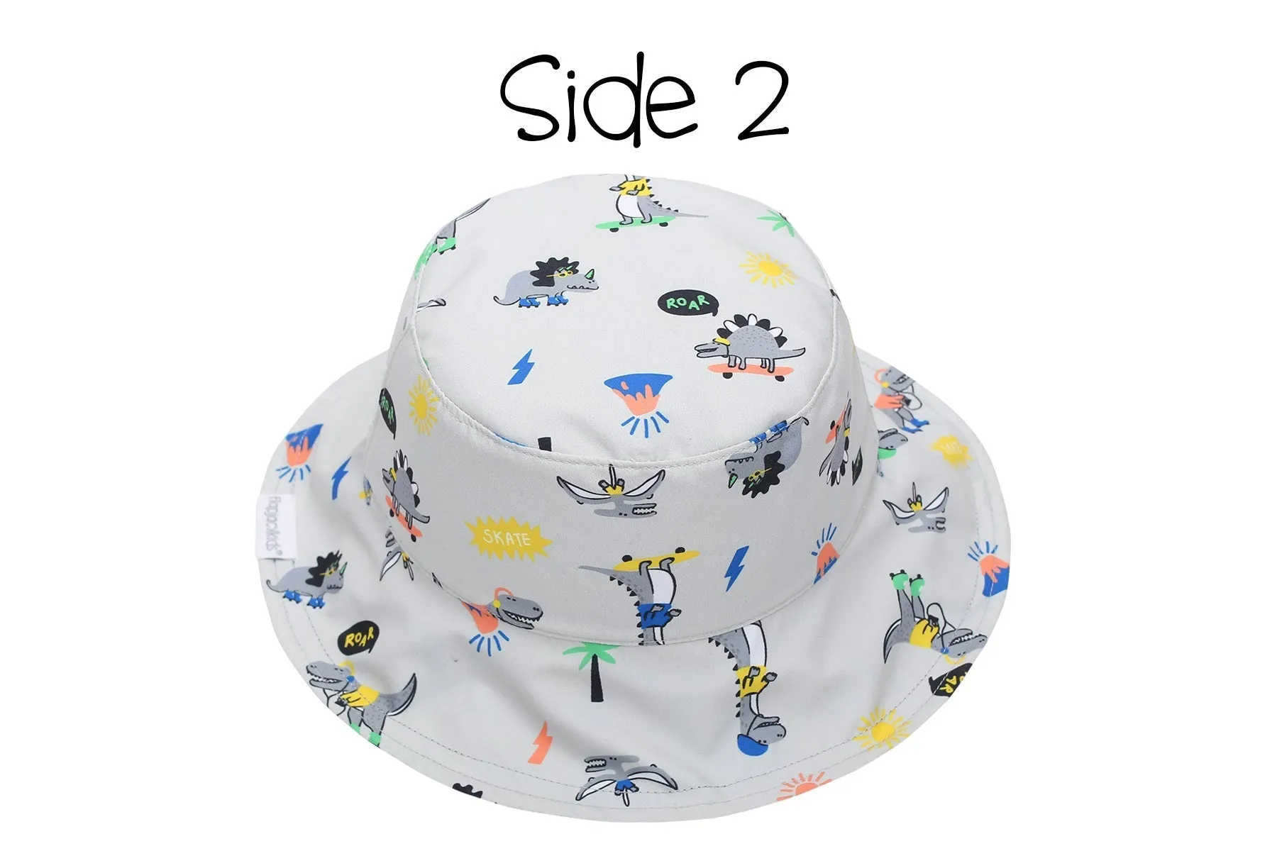 Baby/kids Reversible Patterned Sun Hat - Dino