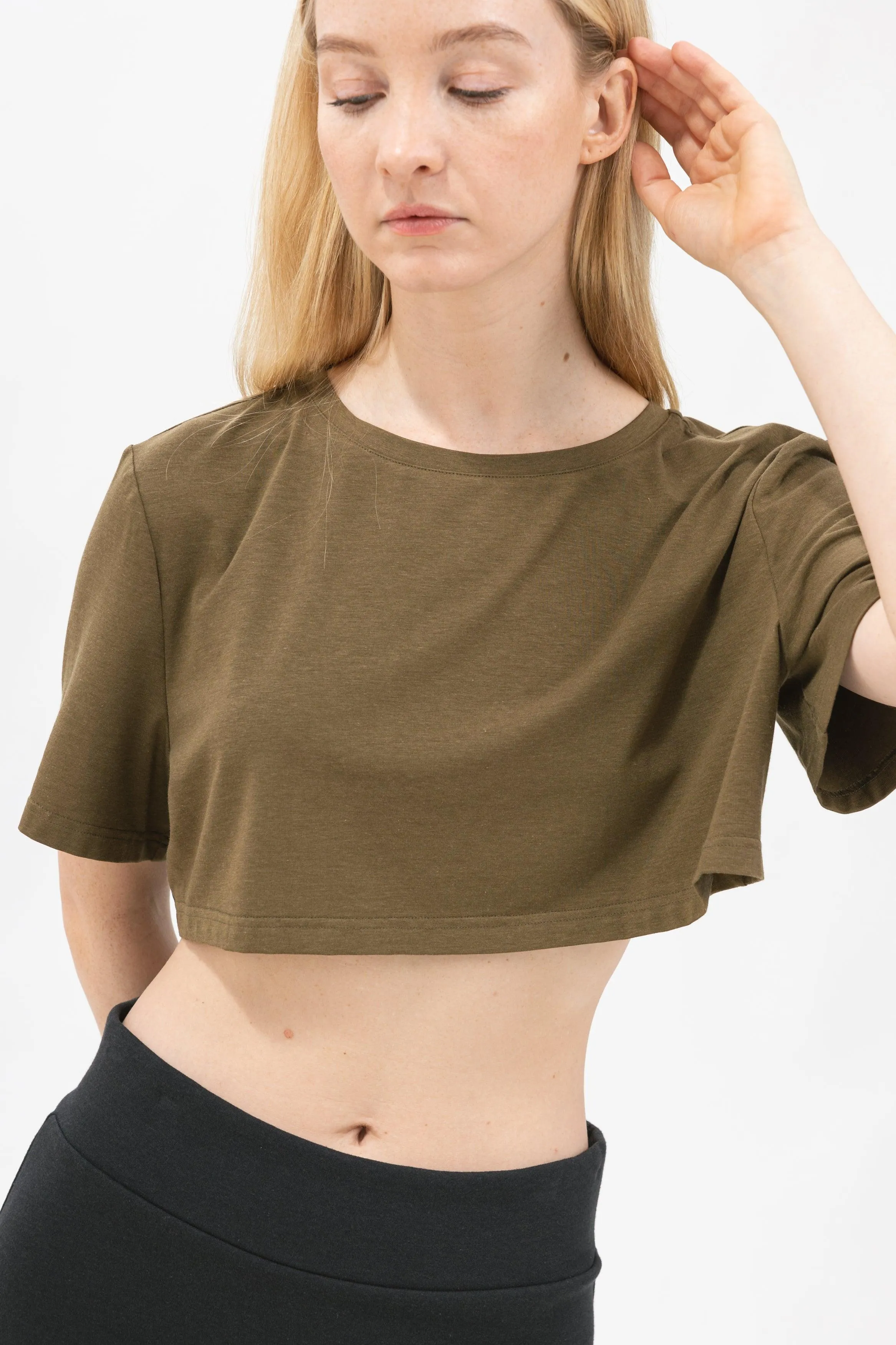 Bamboo Cropped Belly Tee