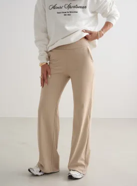 Beige Sense Wide Pants