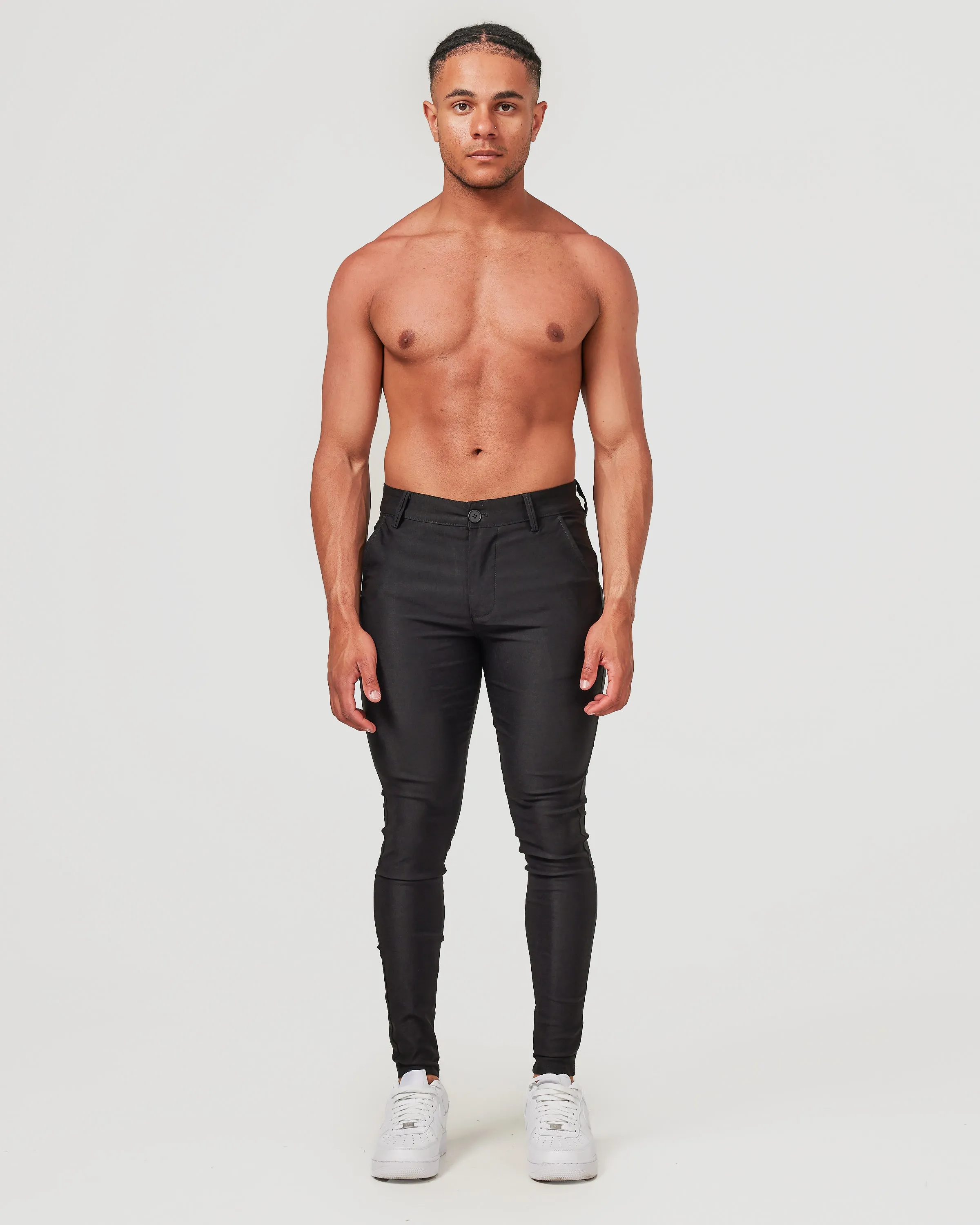 Black Stretch Chino Pants