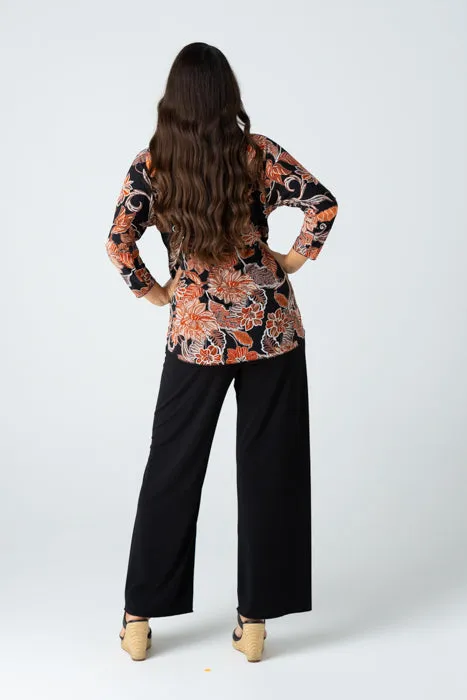 Black Wide Leg Jersey Palazzo Pants