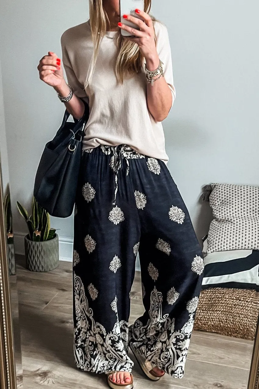 Boho Drawstring Waist Pants