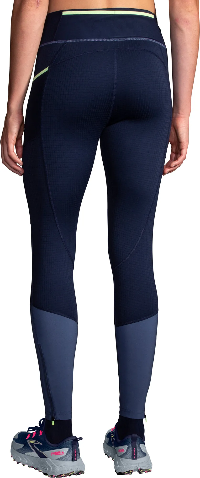 Brooks High Point Womens Long Running Tights - Blue