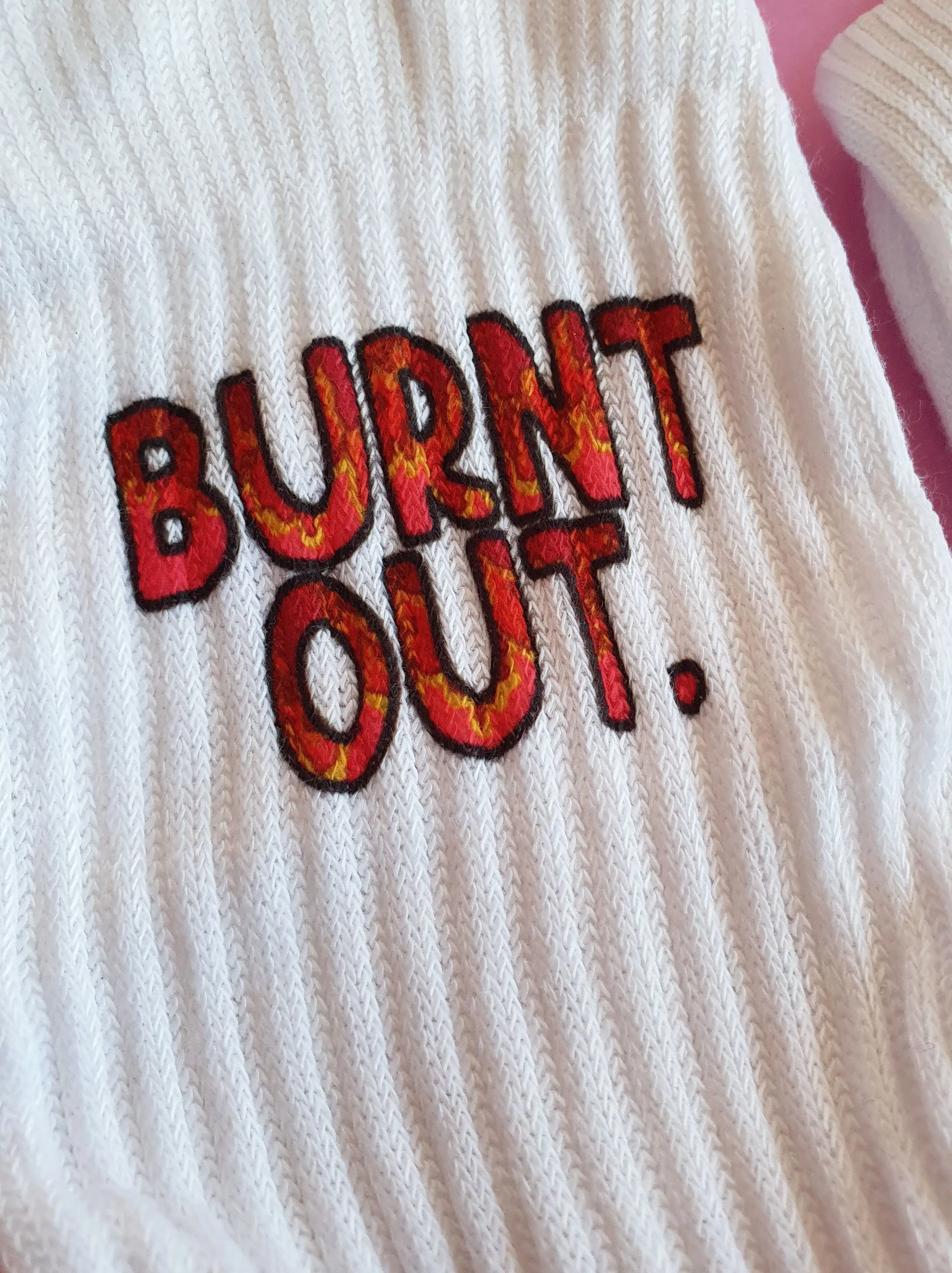 Burnt Out Socks- With Flames!