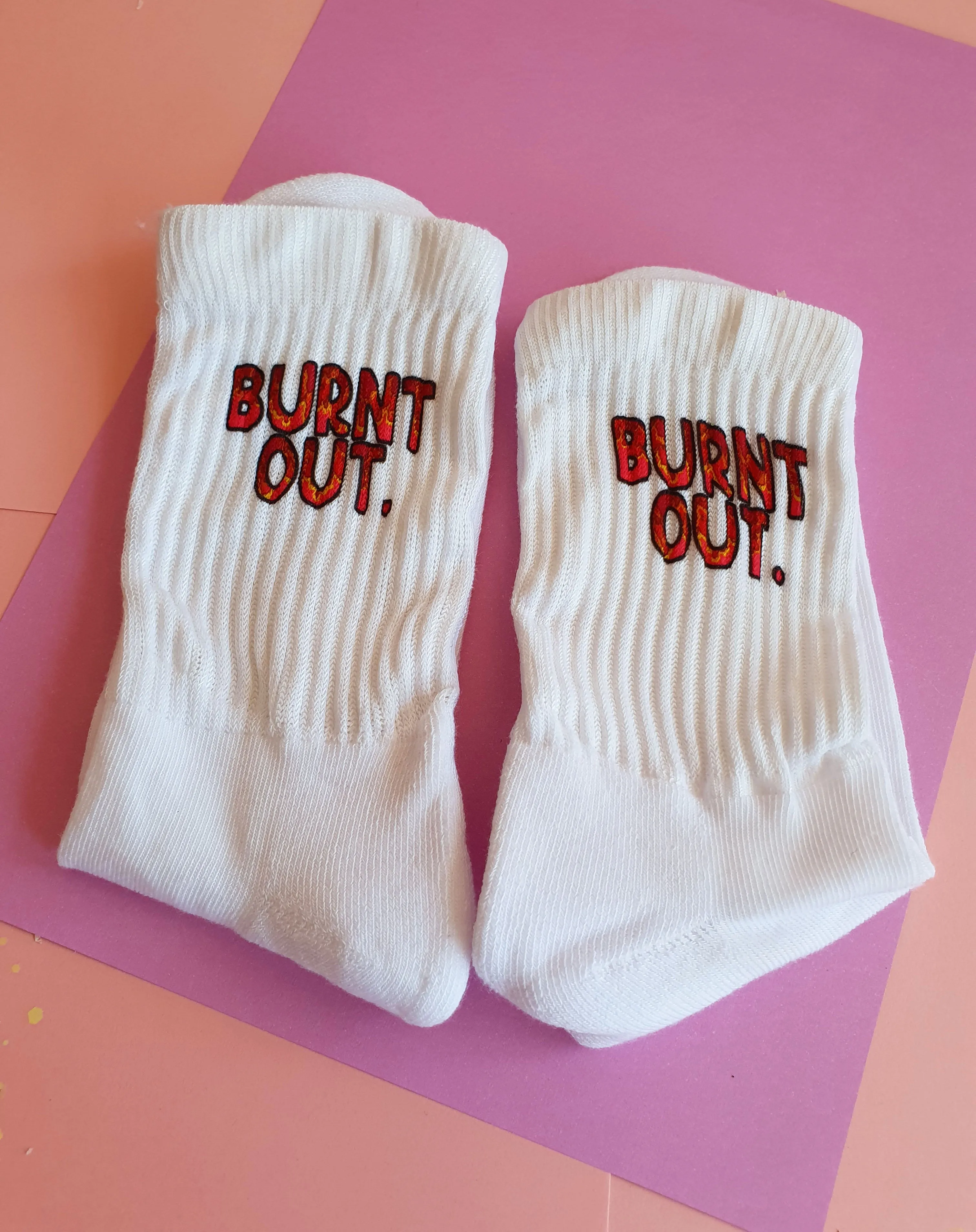 Burnt Out Socks- With Flames!