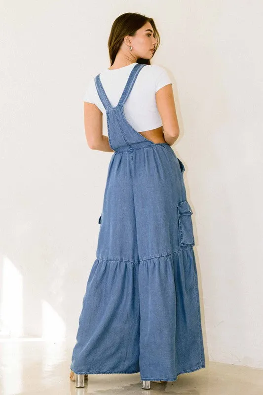 Cargo Denim Jumpsuit