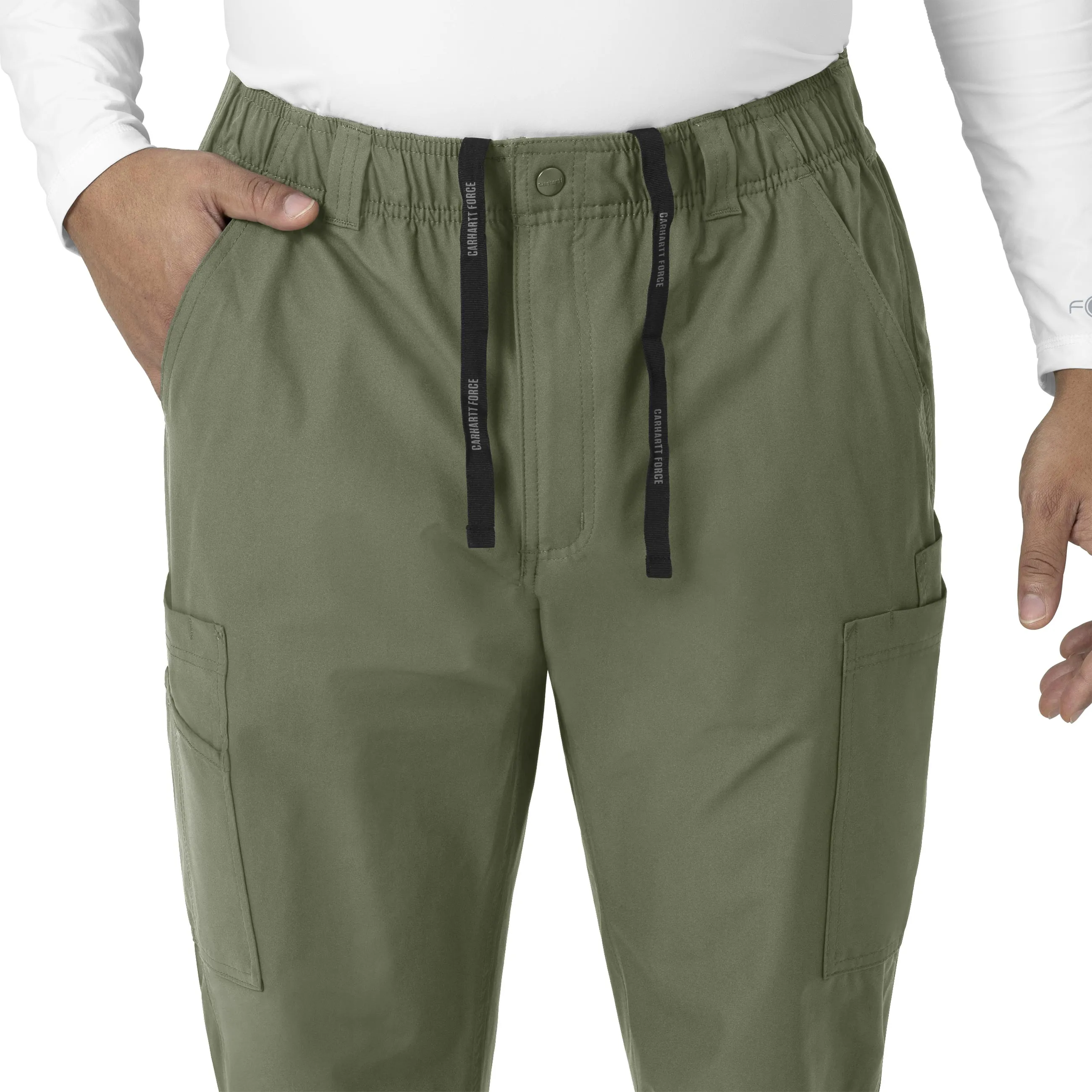 Carhartt Force Essentials Men's Straight Leg Cargo Scrub Pant - Olive