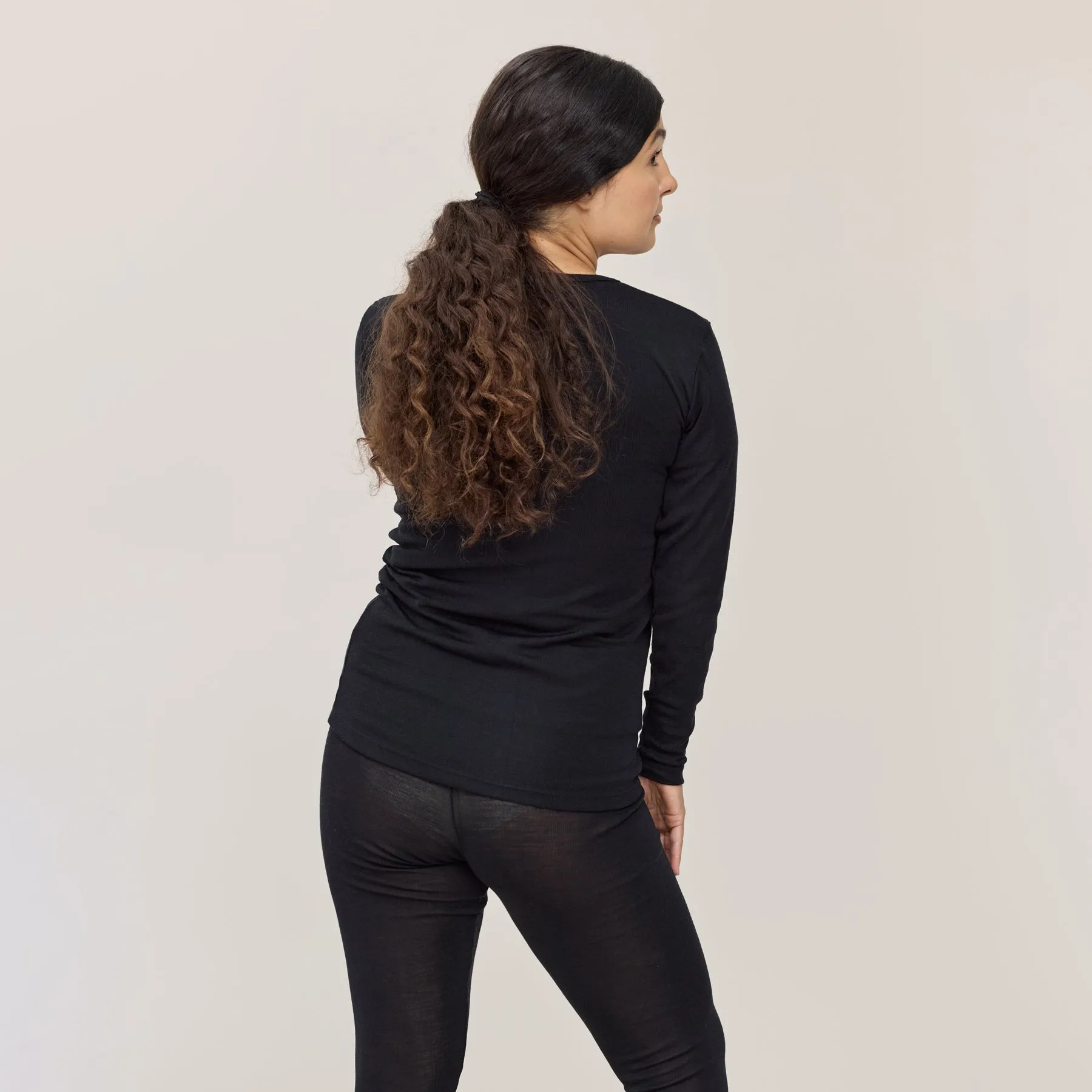 Classic Long Sleeve Top Merino Silk