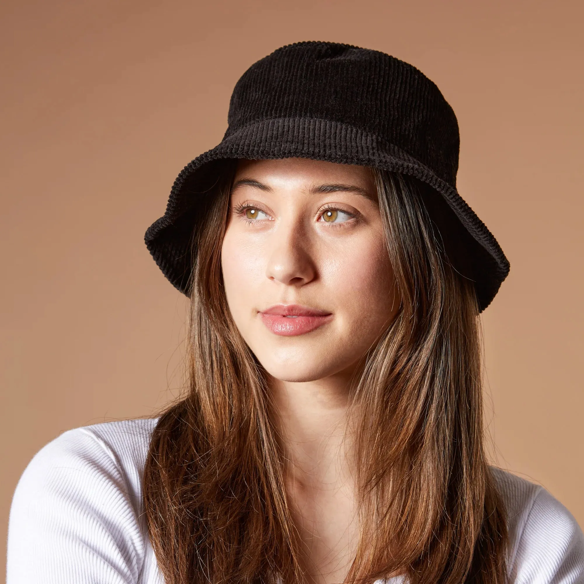 Corduroy Bucket Hat - Black