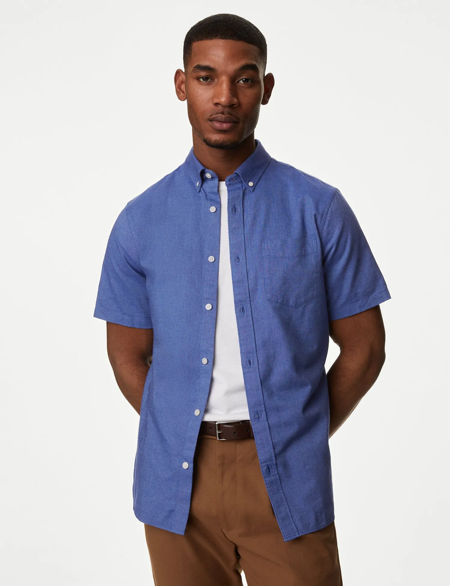 Easy Iron Pure Cotton Oxford Shirt