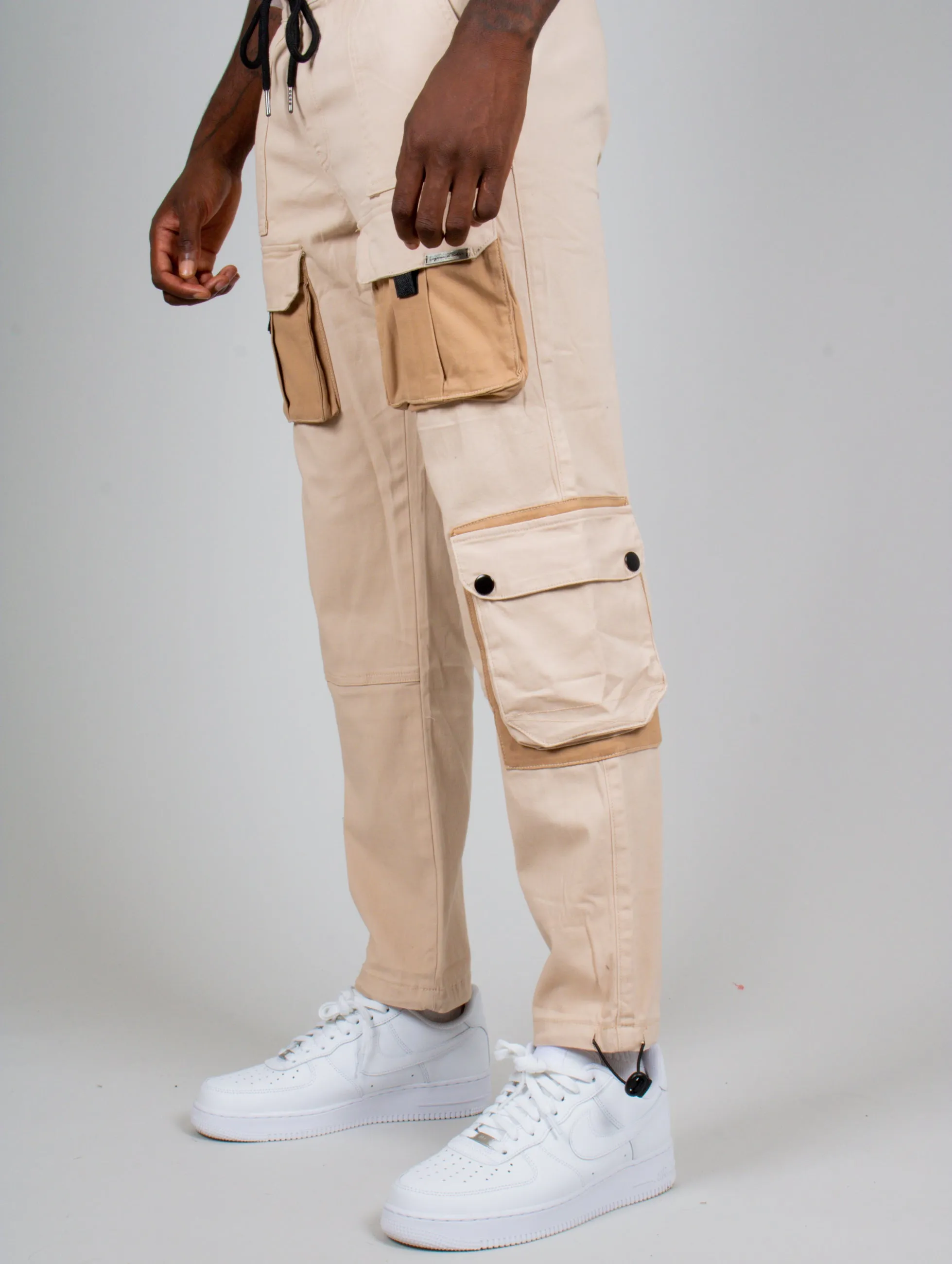 Ecru Tech Utility Straight Leg Cargos