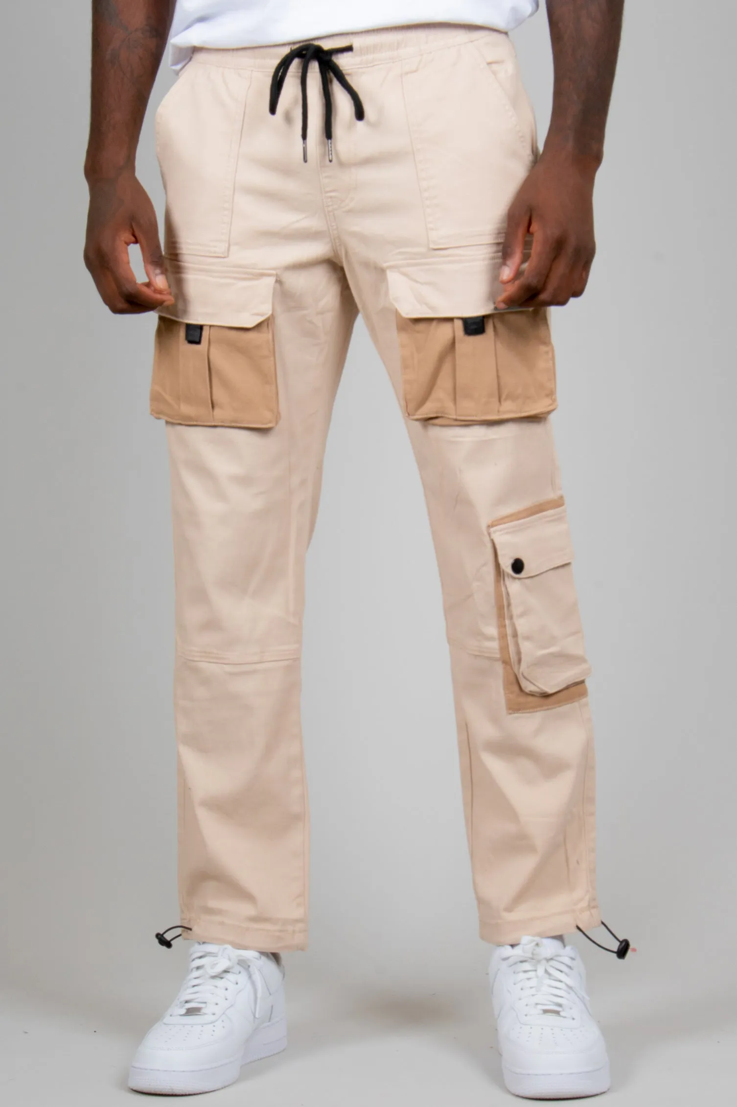 Ecru Tech Utility Straight Leg Cargos