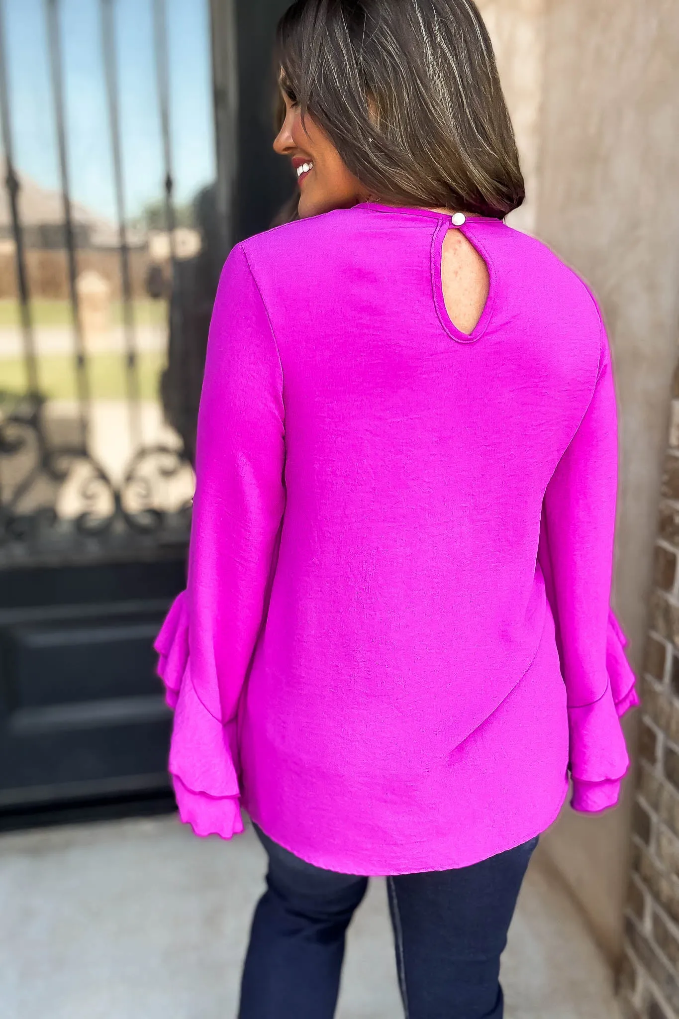 Go With The Flow Magenta Top