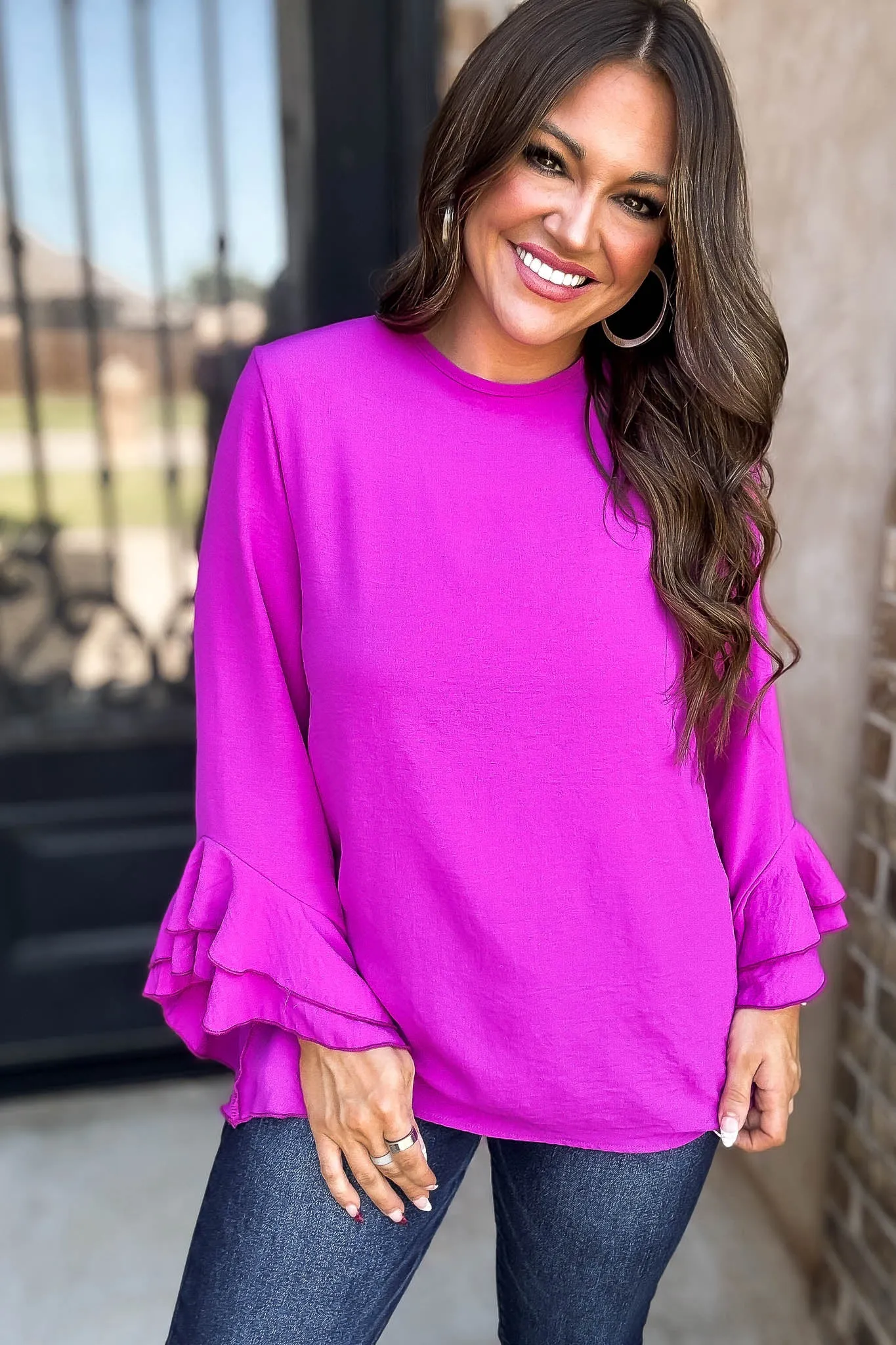 Go With The Flow Magenta Top