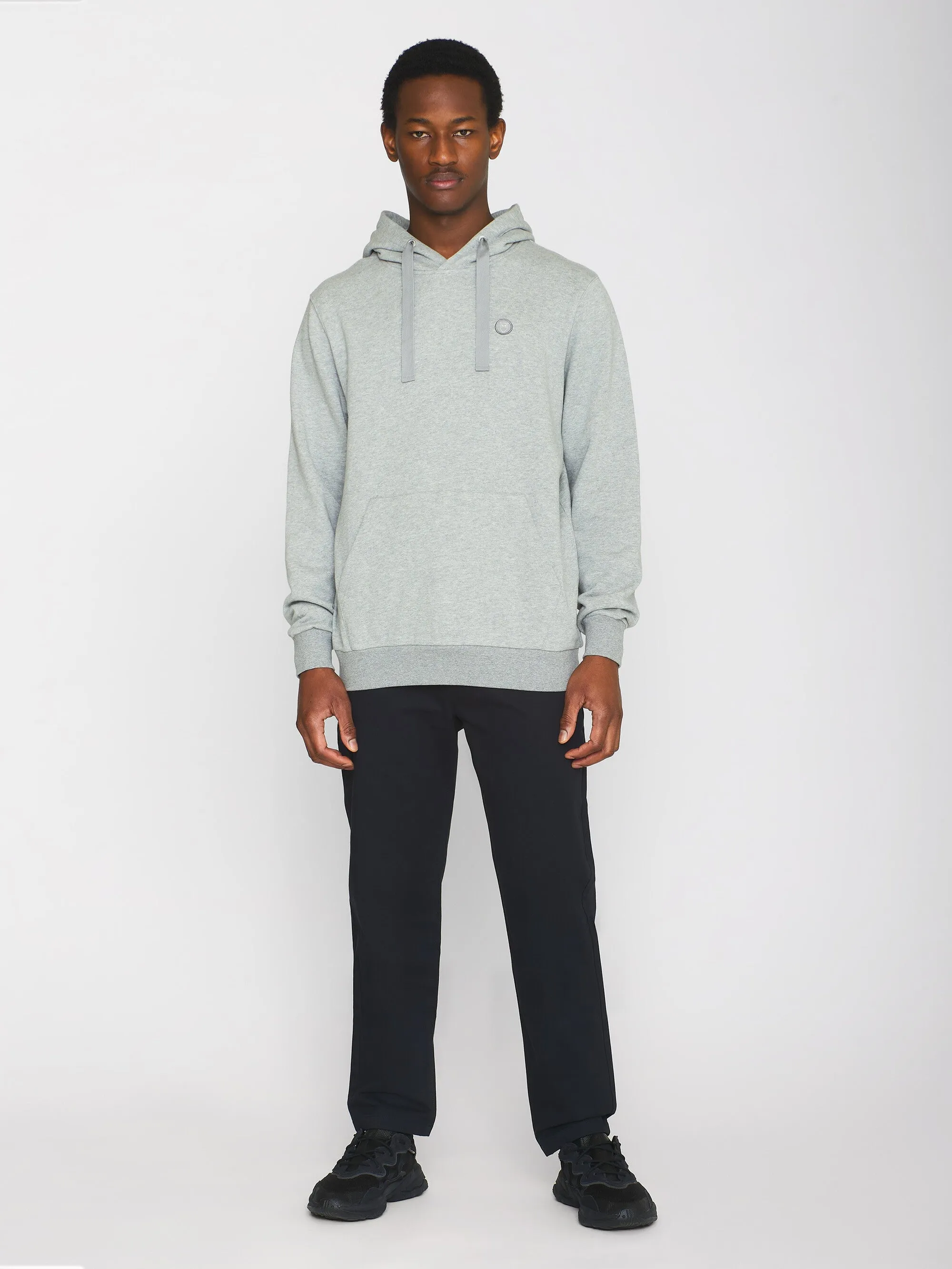 Hood basic badge sweat - Grey Melange