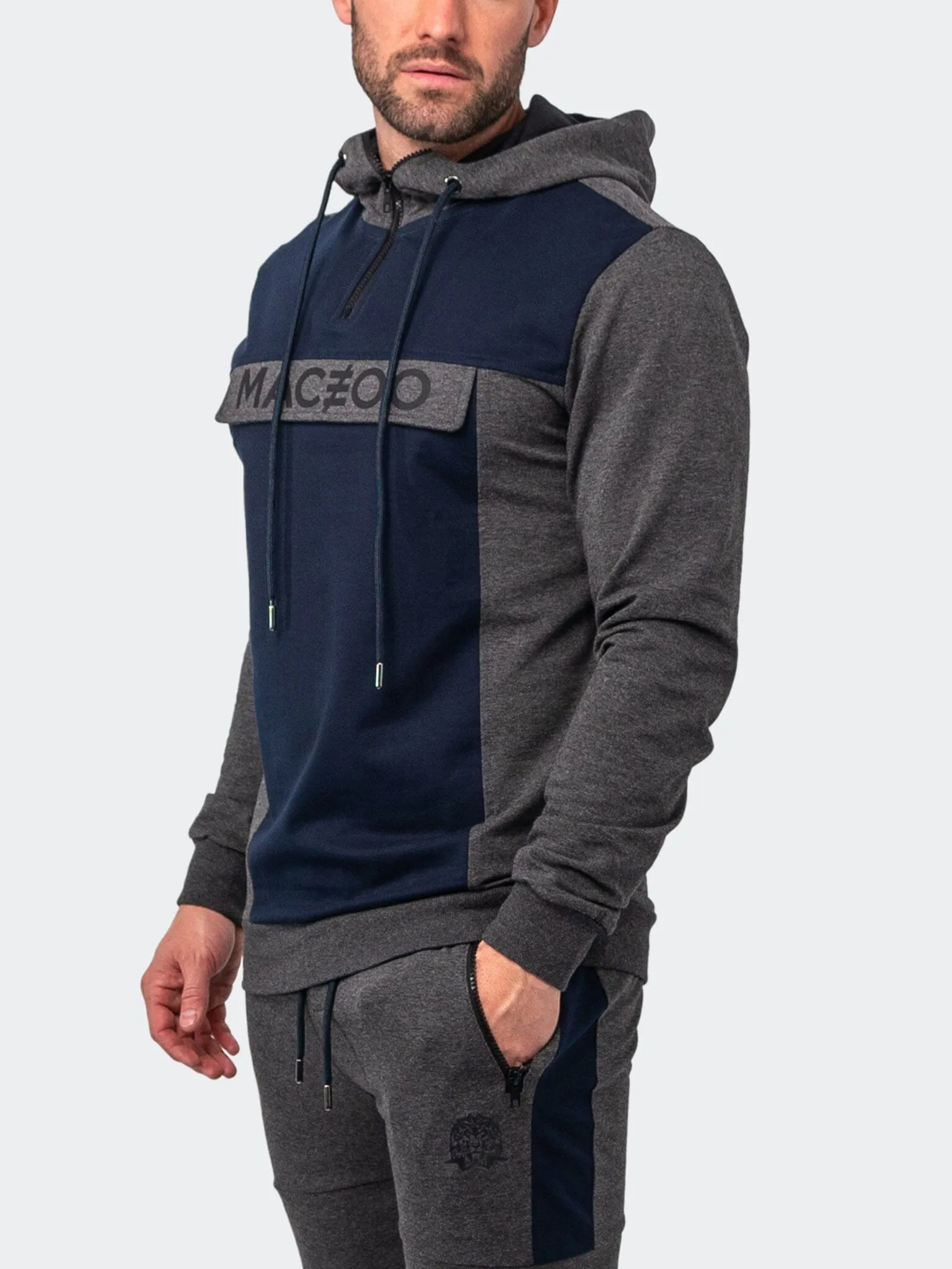 Hoodie Square Grey