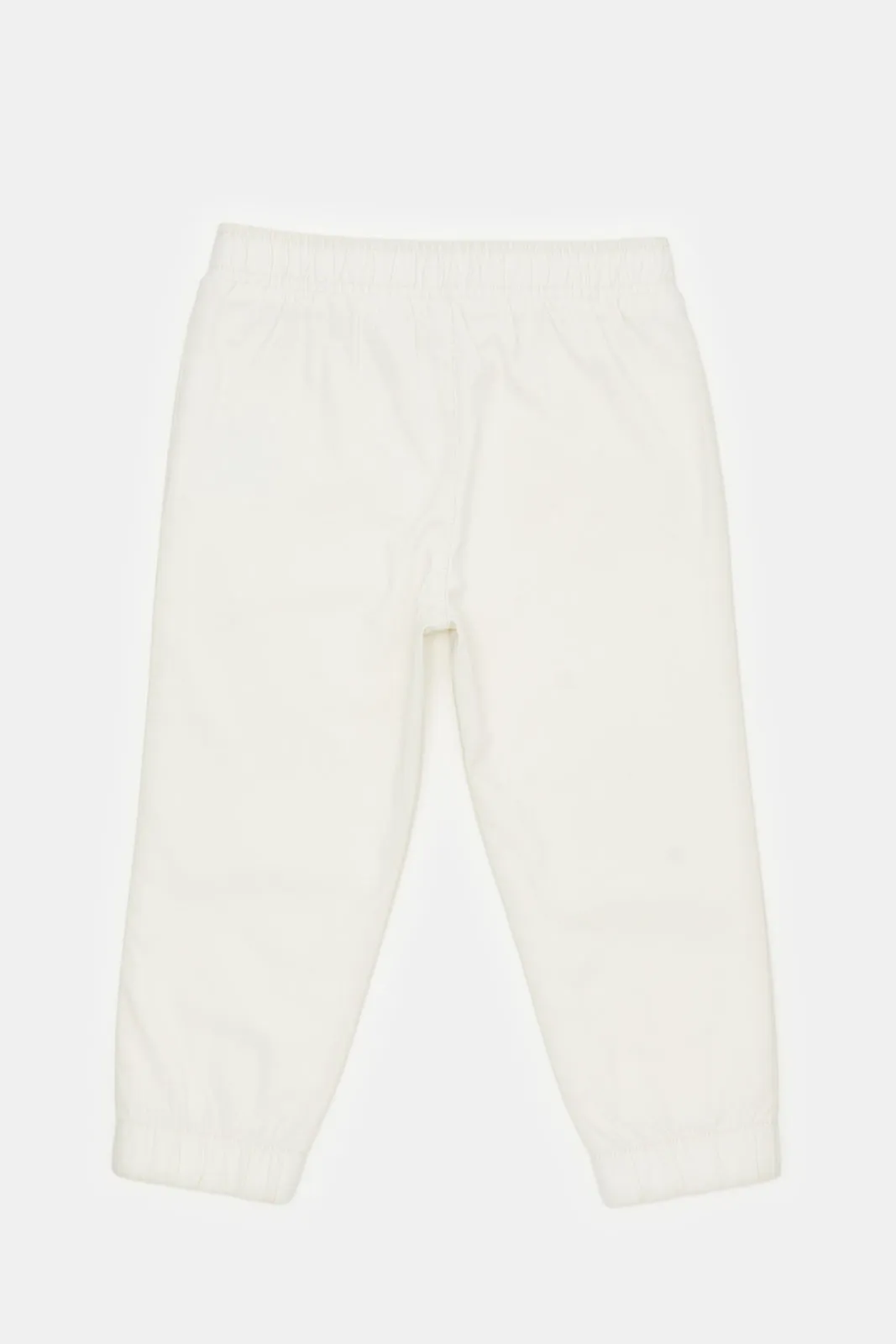 Infant Boys Cream Twill Chino Joggers