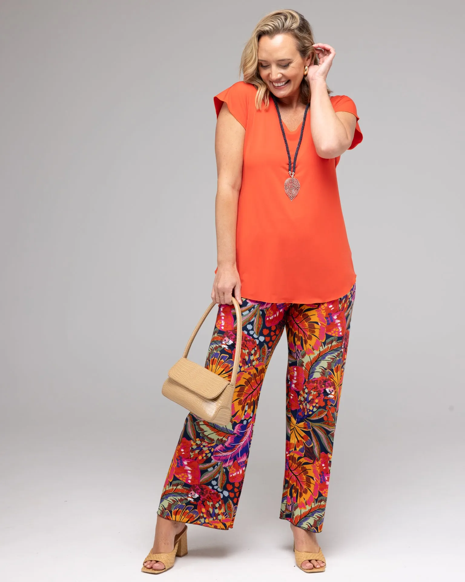 Java Wide Leg Jersey Palazzo Pants