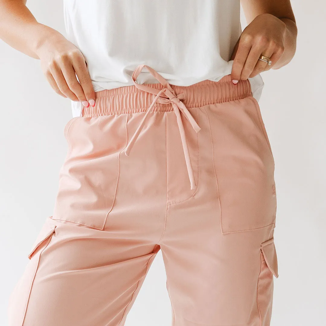 Jetsetter Cargo Joggers, Pink Bliss