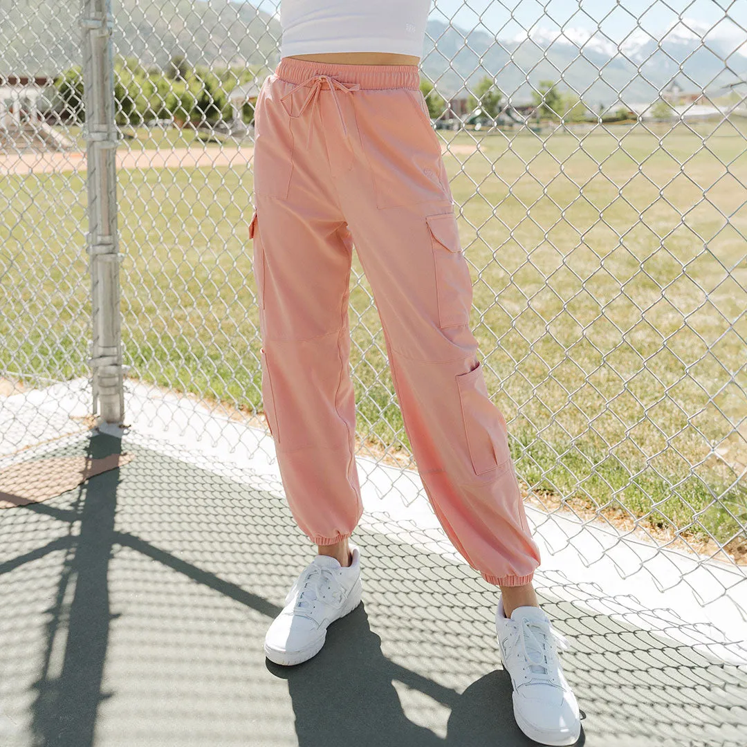 Jetsetter Cargo Joggers, Pink Bliss