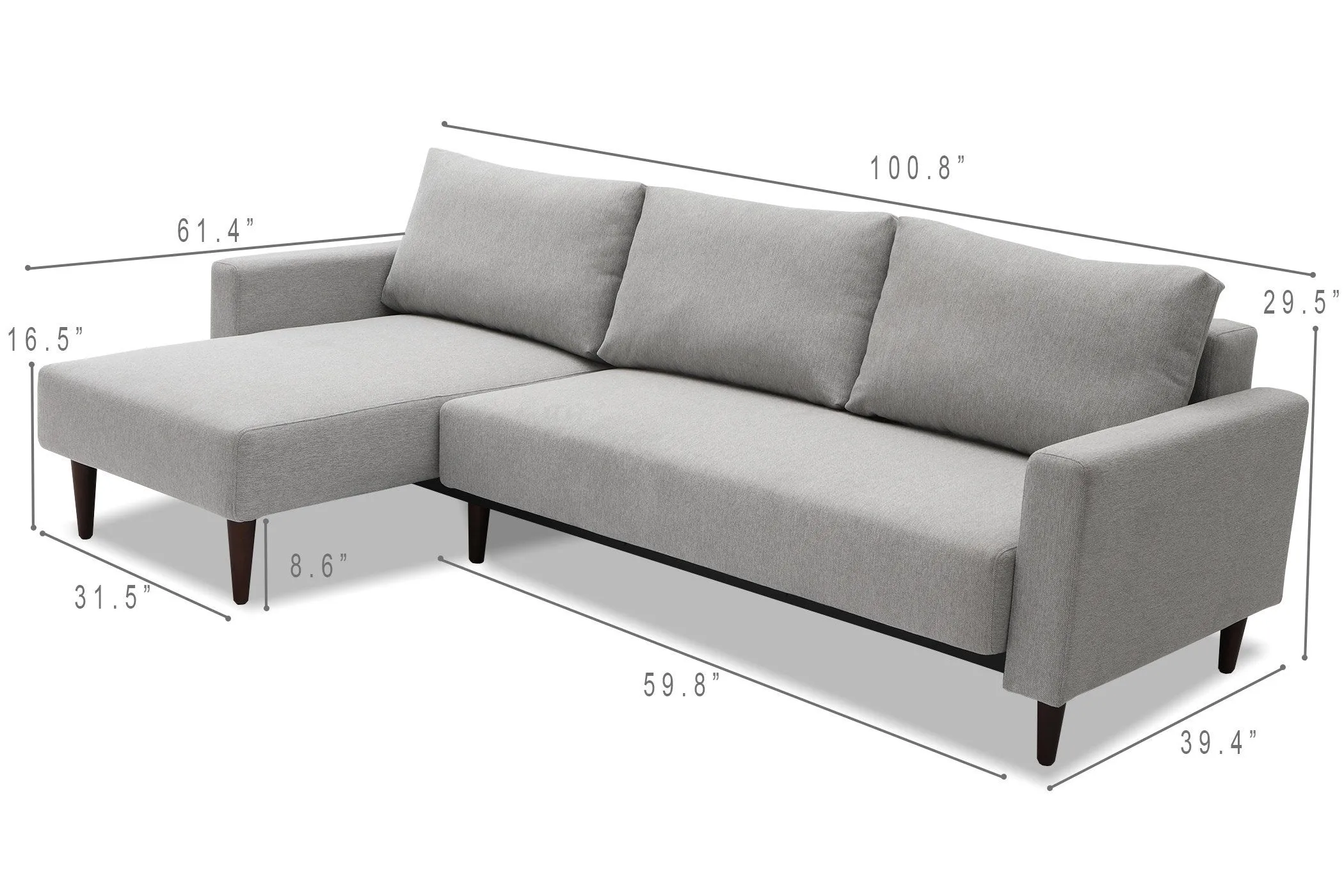 Marline Reversible Sectional Sofa Bed