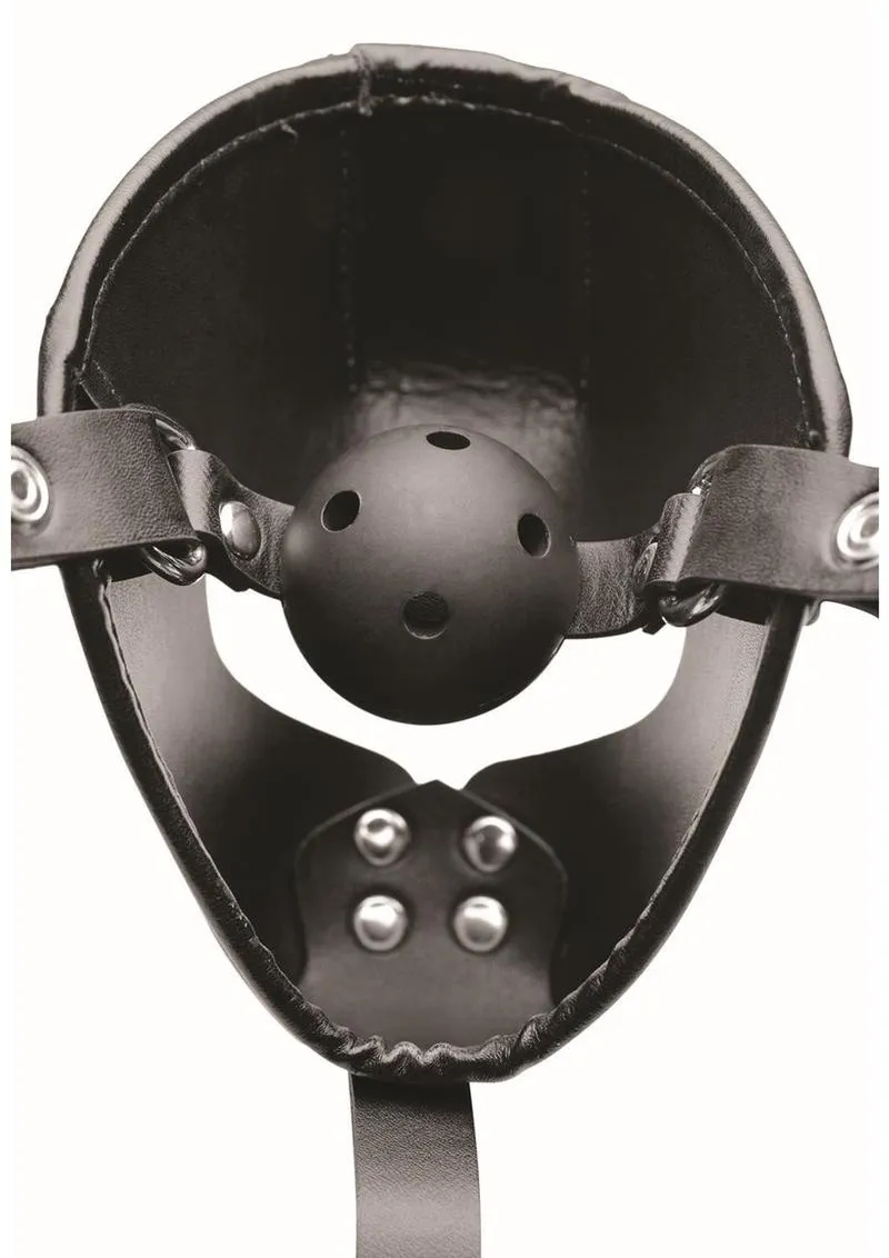 Master Series Pup Puppy Play Hood   Breathable Ball Gag