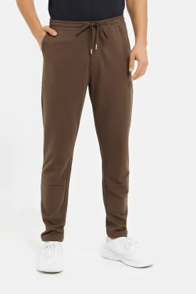 Men Brown Jogger Fit Trousers