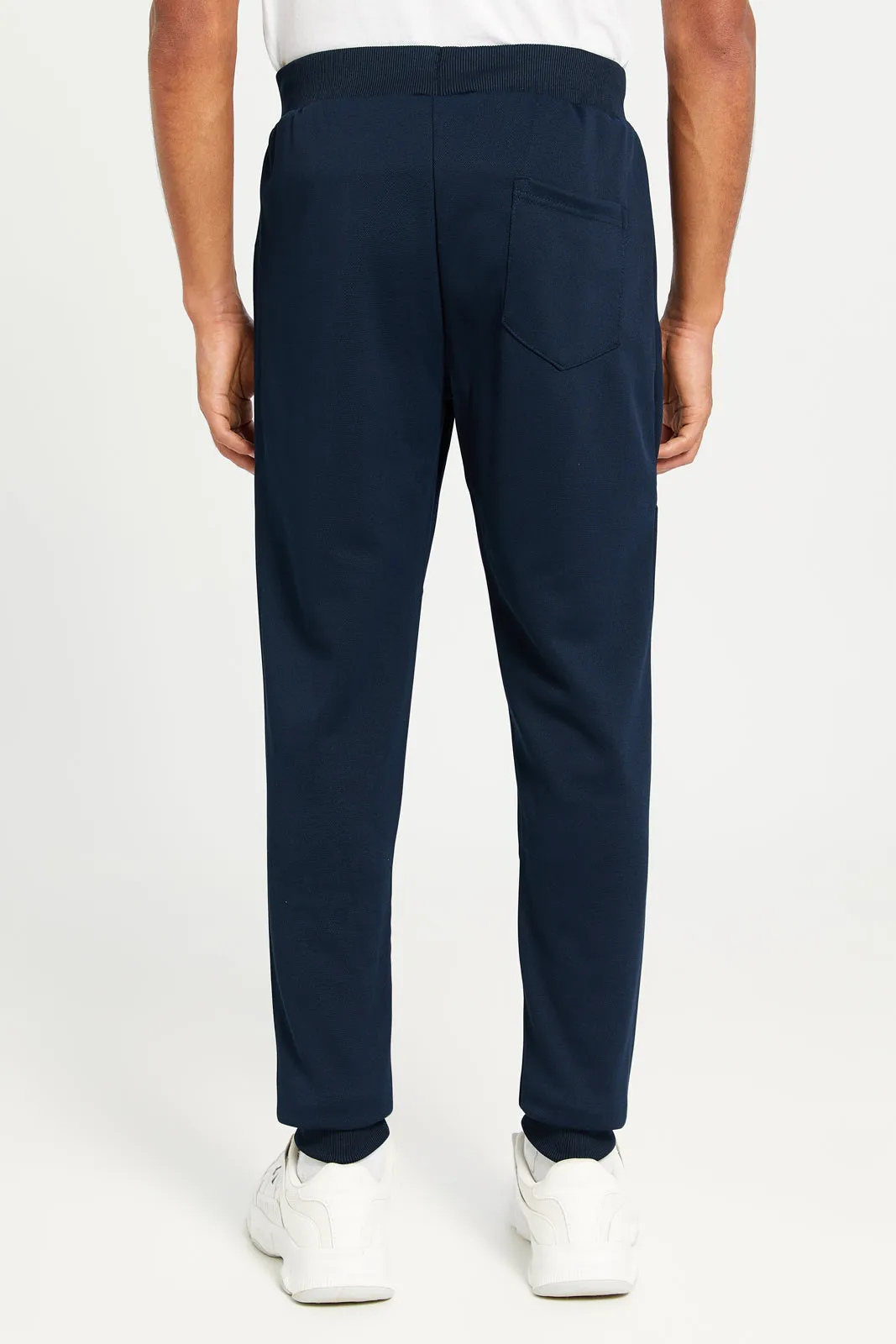 Men Navy Athletic Track Pants