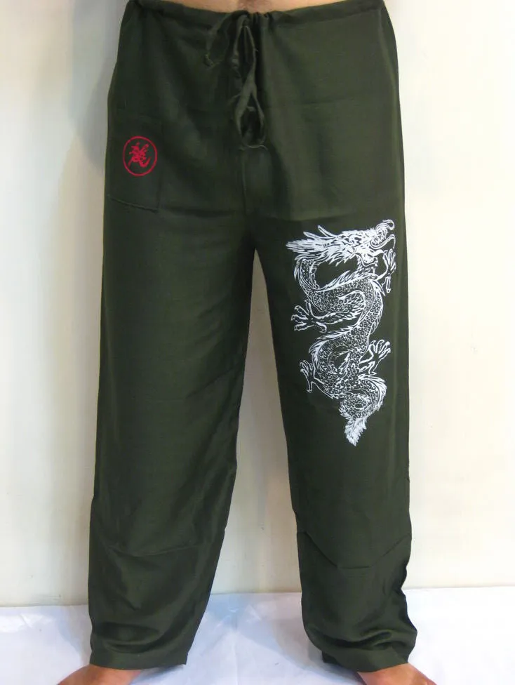 Mens Dragon Pants in Green