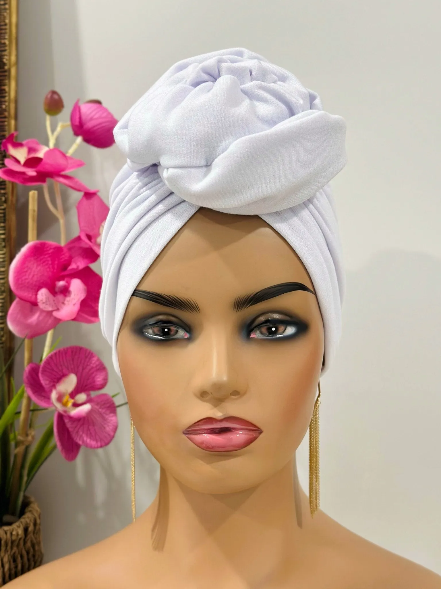 Mofe Pretied Flower-Design Turban