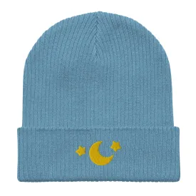 Moon and Stars Organic Beanie