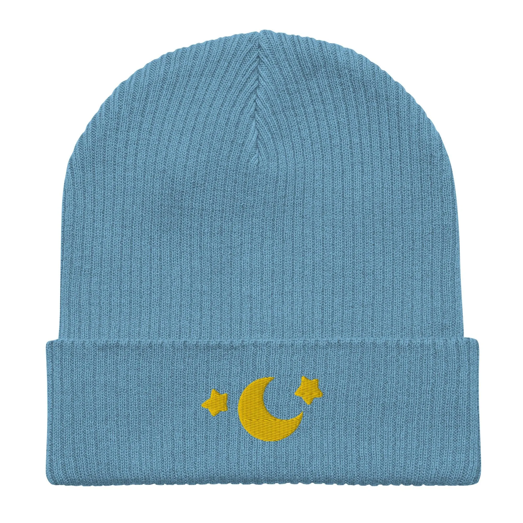 Moon and Stars Organic Beanie