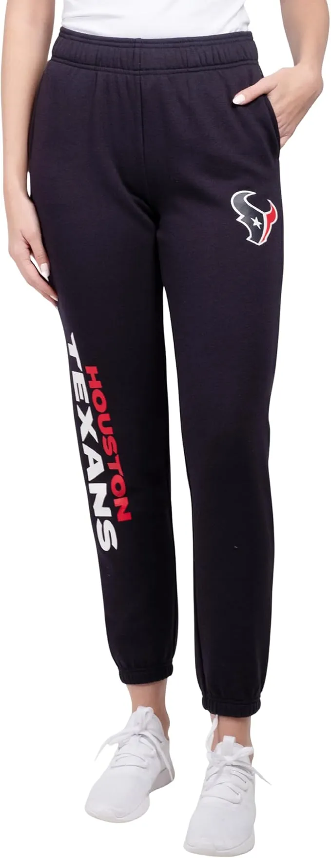 NFL Official Women's Super Soft Fleece Jogger Sweatpants|Houston Texans