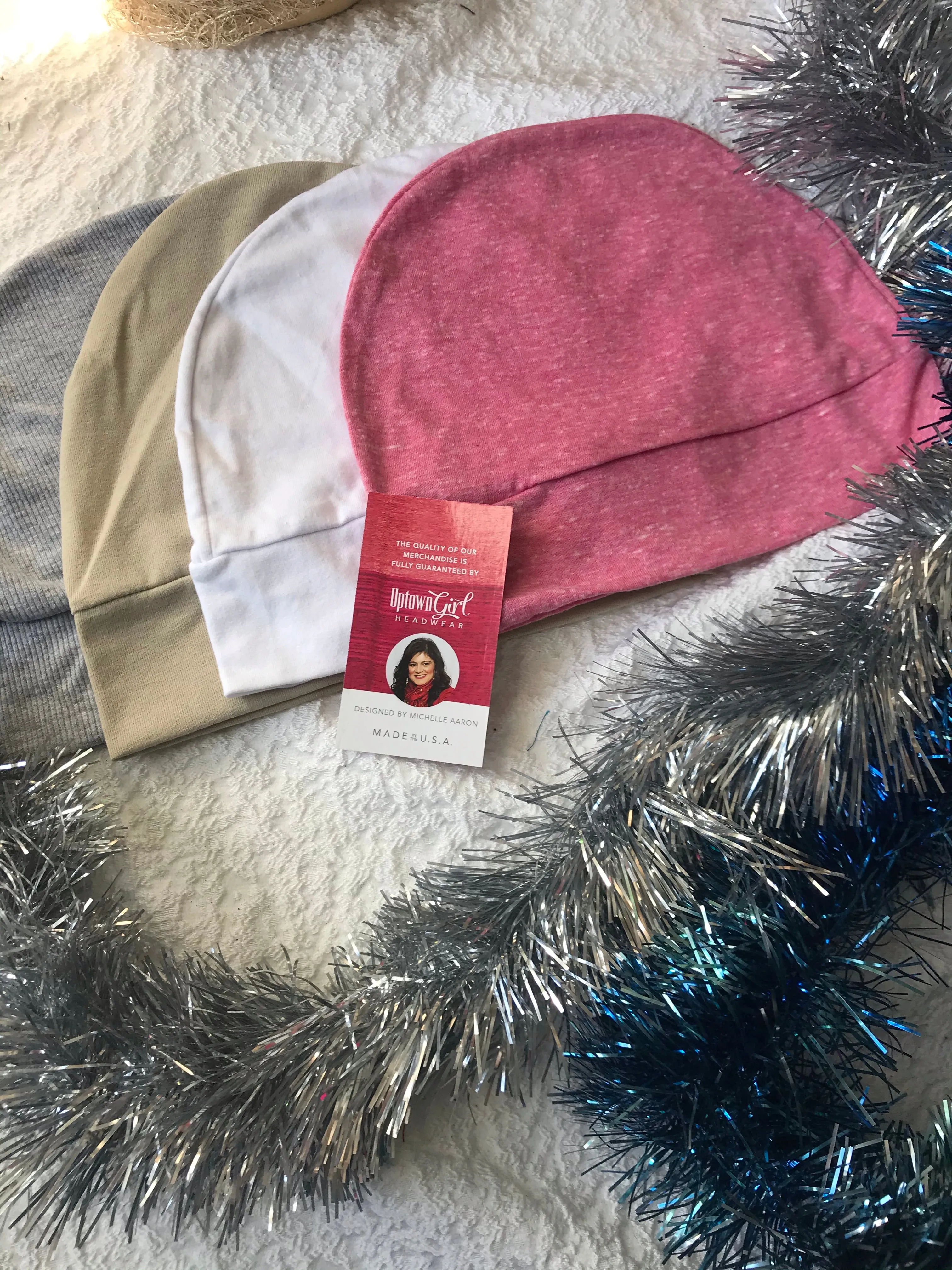 Night sleep caps. Gift Bundle Of 3 Soft Sleeping Caps For Children & Girls Without Hair, Or Lightweight Head Warmers