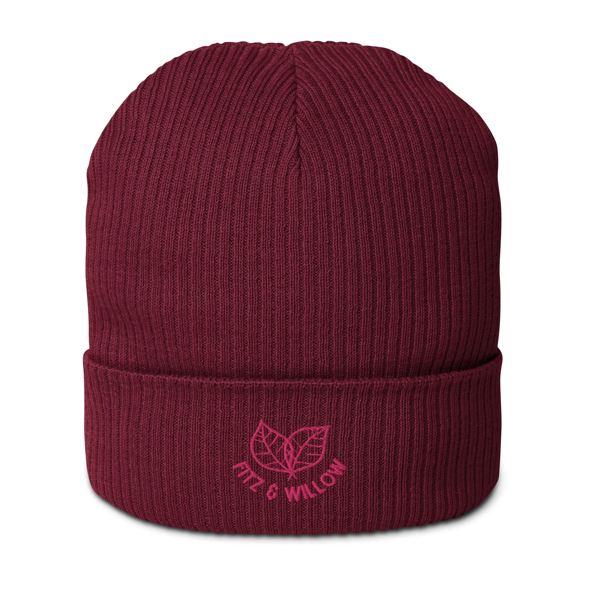 Organic ribbed beanie, Fitz & Willow