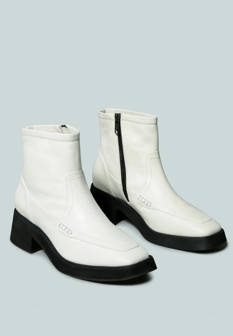 OXMAN Classic White Ankle Boot