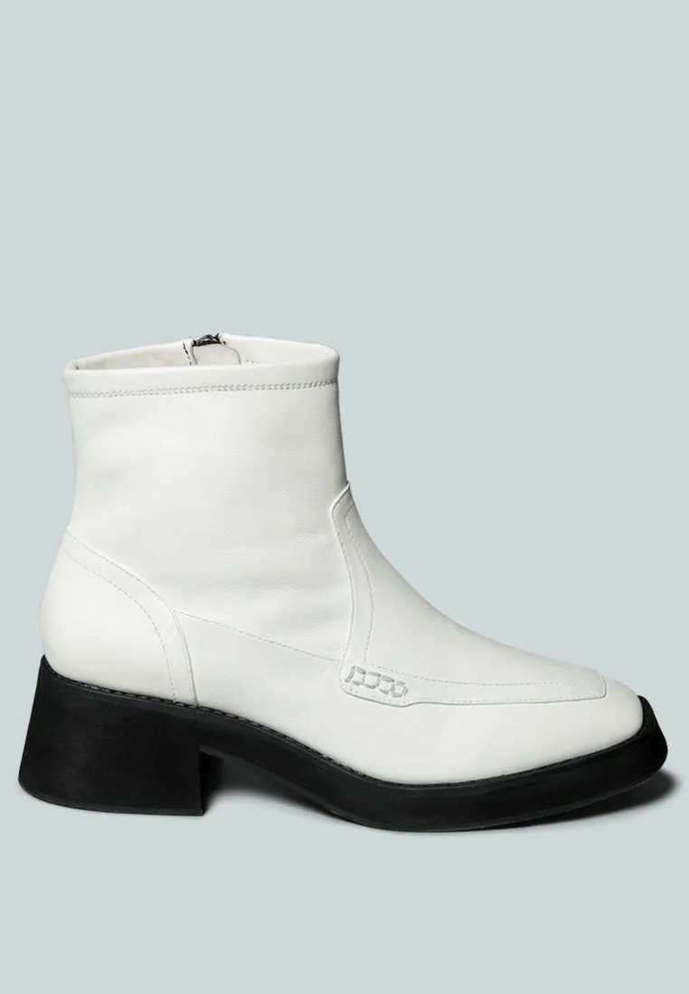 OXMAN Classic White Ankle Boot