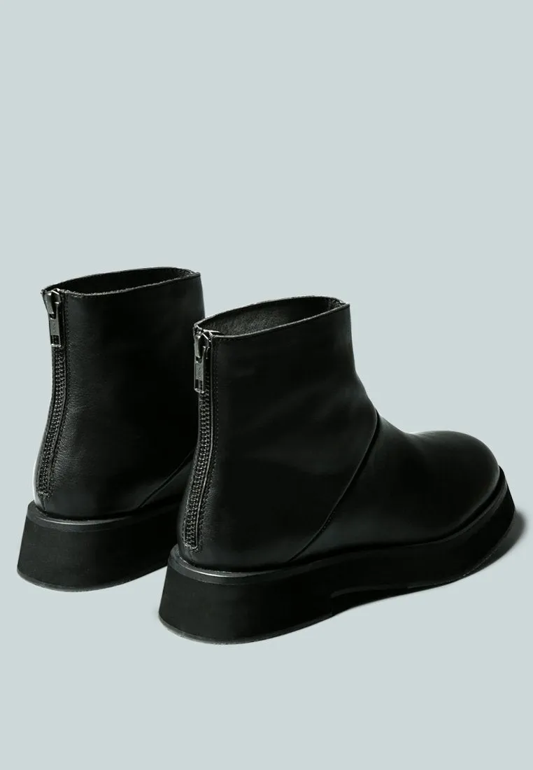 PALTROW Zip-up Black Ankle Boot