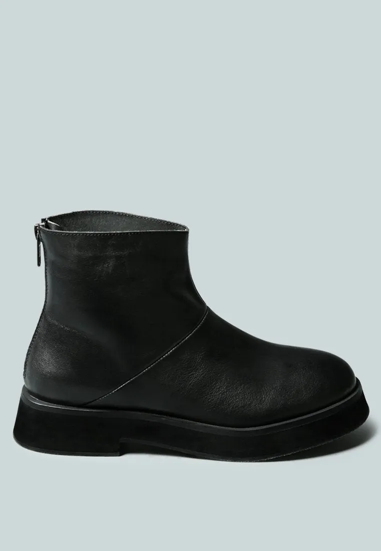 PALTROW Zip-up Black Ankle Boot