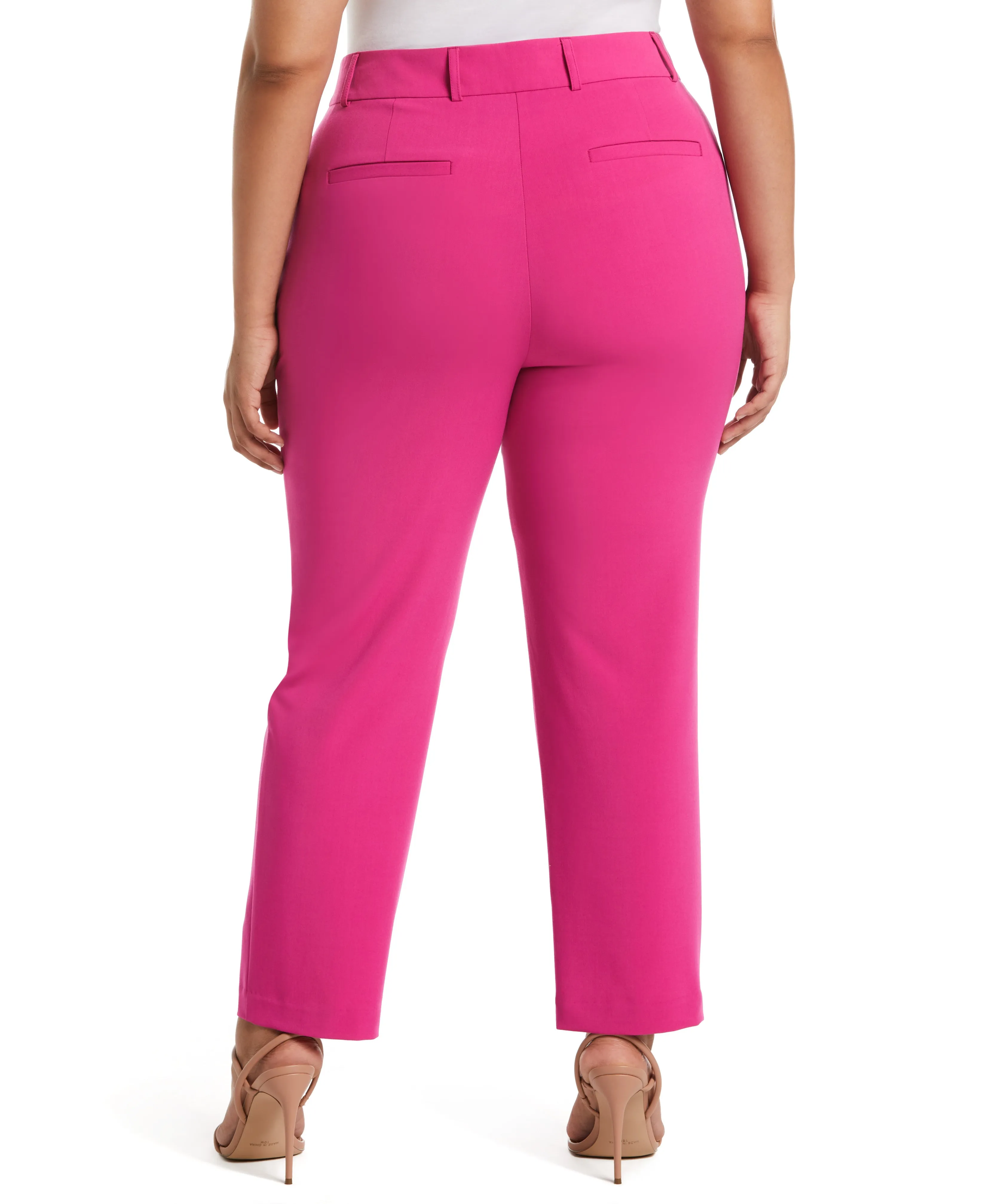 Plus Size Classic Fit Clean Straight Leg Ankle Pant