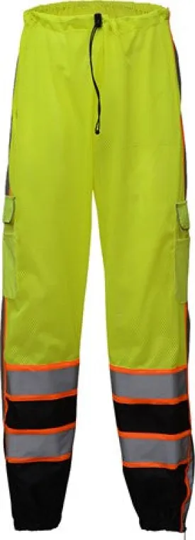 Premium Class E Safety Mesh Pants w/ Ripstop black bottom