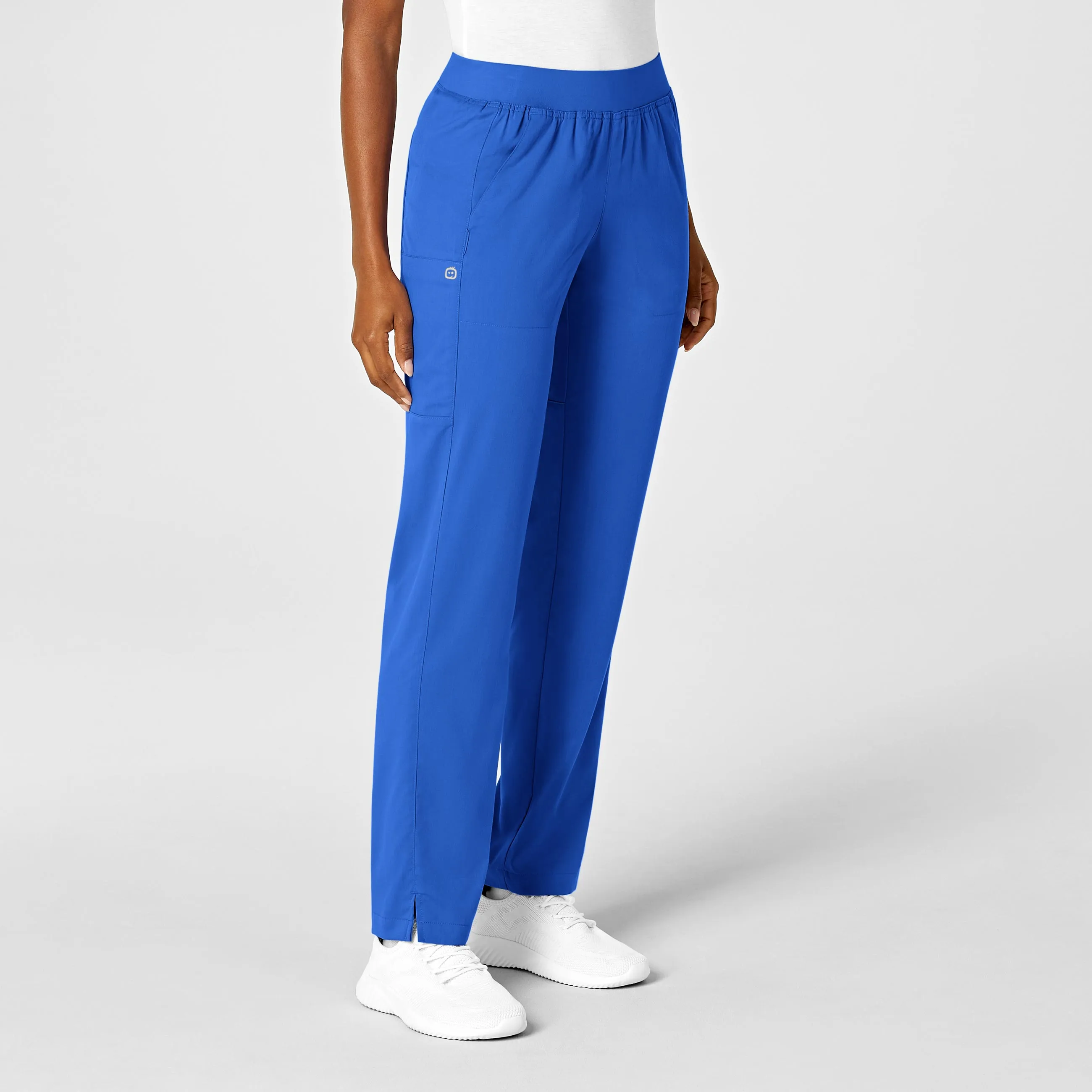 PRO Women's Knit Waist Cargo Scrub Pant - Royal